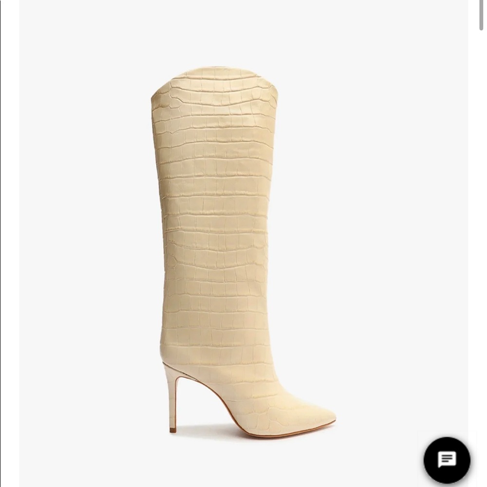 Schutz Maryana Crocodile-Embossed Leather Boot. Never worn. New in box.